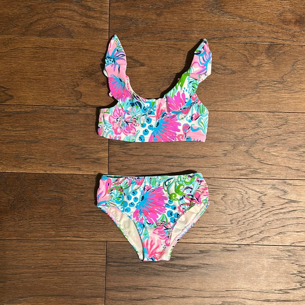 Kids Swim Set - Pink and Green Floral